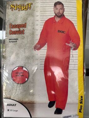 Men’s XXL Halloween Costume - Escaped Convict